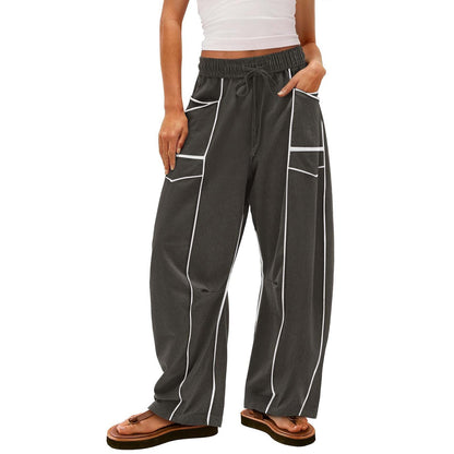 Loose Drawstring Barrel Sweatpants