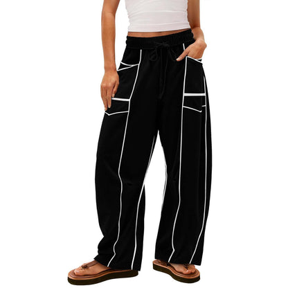 Loose Drawstring Barrel Sweatpants